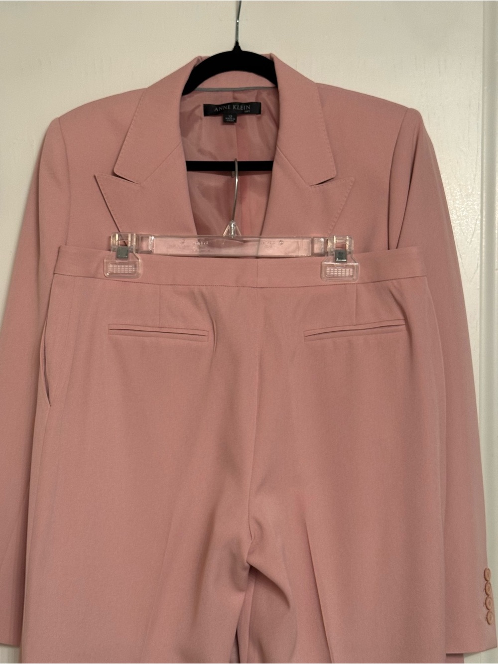 Anne Klein Dusty Rose Women's Blazer & Trousers Pantsuit - Picture 6 of 9